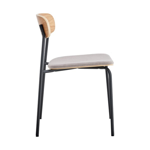 Fekete-szürkésbarna étkezőszék szett 2 db-os Adriana – Marckeric-image-4