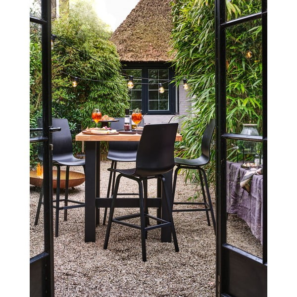 Újrahasznosított fa kerti bárasztal 100x100 cm Yasmani – Hartman