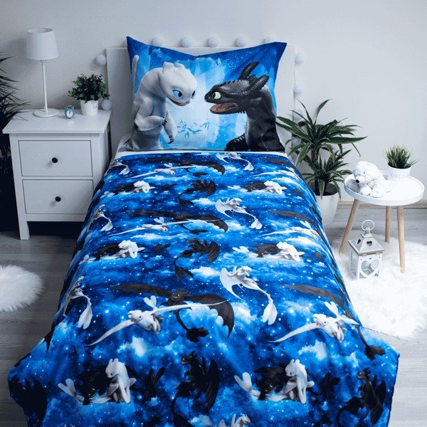 Egyszemélyes mikroszálas gyerek ágyneműhuzat 140x200 cm How to Train Your Dragon – Jerry Fabrics-image-2
