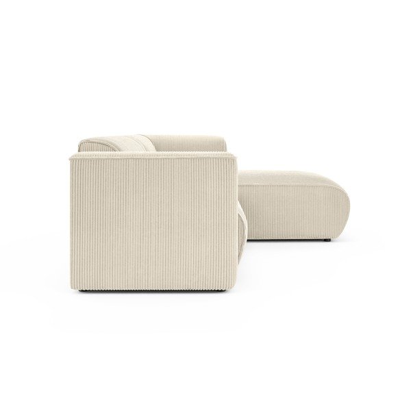 Bézs kordbársony sarokkanapé (jobb oldali-heverő résszel) Merid  – Ropez-image-3