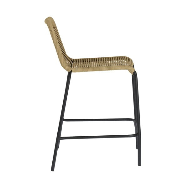 Glenville bézs acélszerkezetű bárszék, magasság 62 cm - Kave Home-image-3