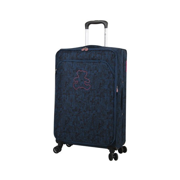 Teddy Bear kék gurulós bőrönd, 71 l - Lulucastagnette-image-1
