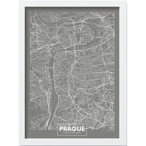 Keretezett poszter 40x55 cm Prague – Wallity