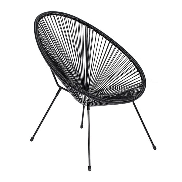 Avocado fekete kerti szék mesterséges rattanból - Bonami Selection-image-4