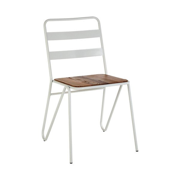 Fehér-natúr színű szilfa étkezőszék District – Premier Housewares