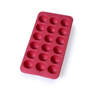 Round piros szilikon jégforma, 18 db jégkockához - Lékué