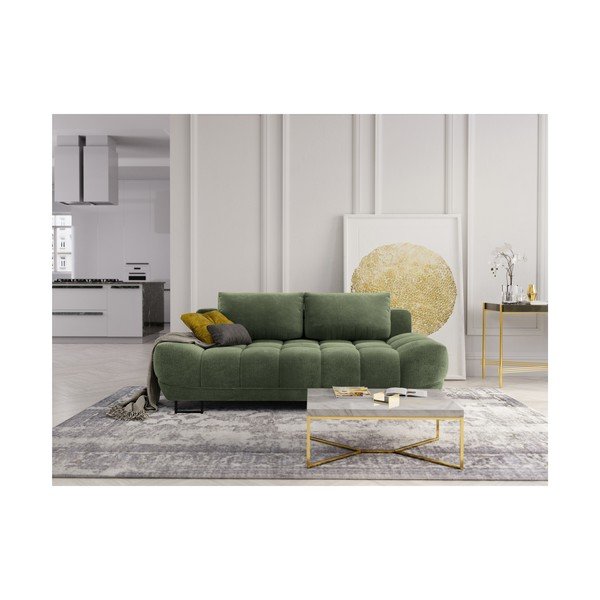 Cumulus zöld háromszemélyes kinyitható kanapé - Windsor & Co Sofas-image-1