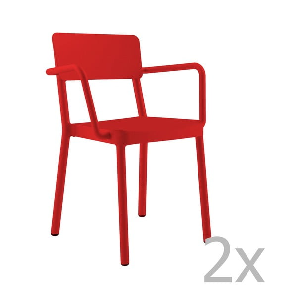 Lisboa piros kerti fotel, 2 darab - Resol