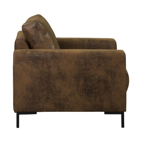 Barna bőrutánzat fotel Lofty Lilly – Miuform-image-3