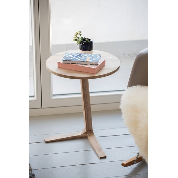 Akácfa kerek tárolóasztal ø 40 cm Acina – Wenko-image-1