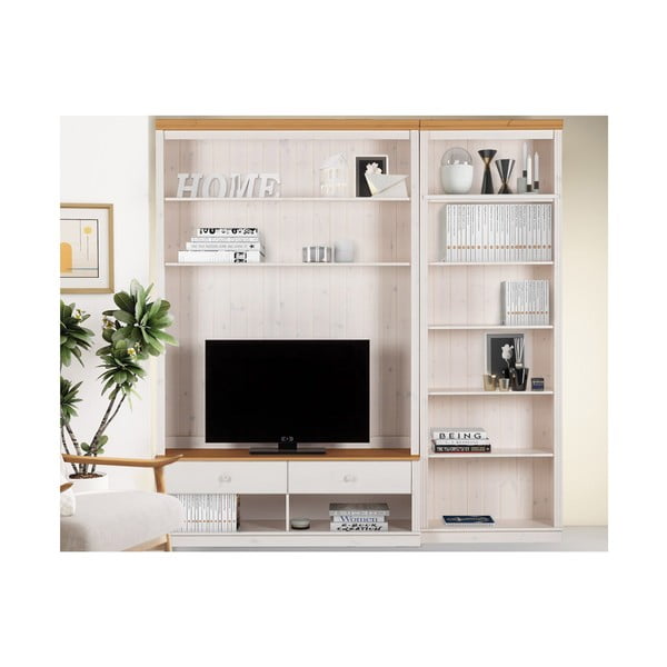 Fehér borovi fenyő nappali bútor szett 214x223 cm Anita – Støraa-image-2