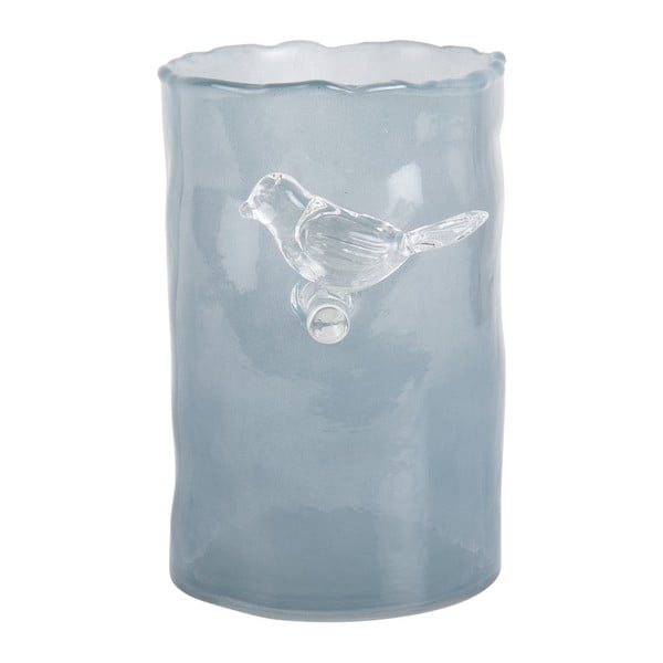 Kék üveg váza (magasság 15 cm) Bird On Branch – PT LIVING