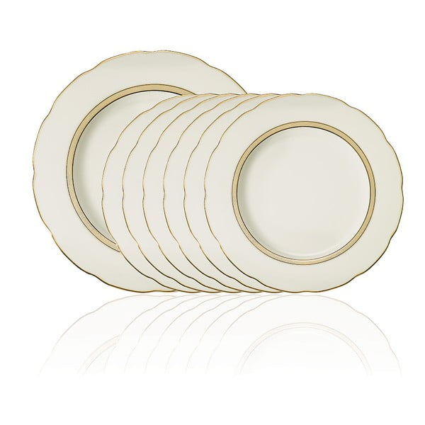 Ermilos 7 db-os porcelán tányérkészlet