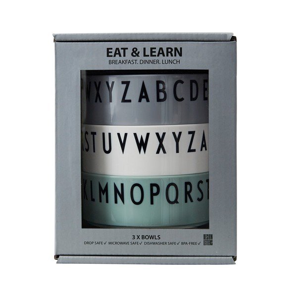 Breakfast. Dinner. Lunch. 3 db gyerektál - Design Letters-image-2