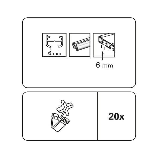 Függönysín csúszka szett 10 db-os - SP TREND-image-2