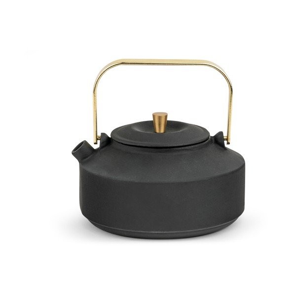 Fekete öntöttvas teáskanna szűrővel 1 l Shangdong – Bredemeijer