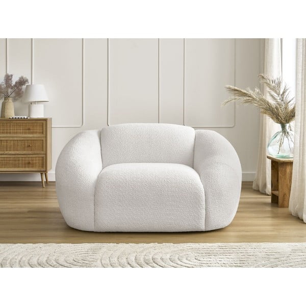 Fehér buklé fotel Tina – Bobochic Paris-image-3