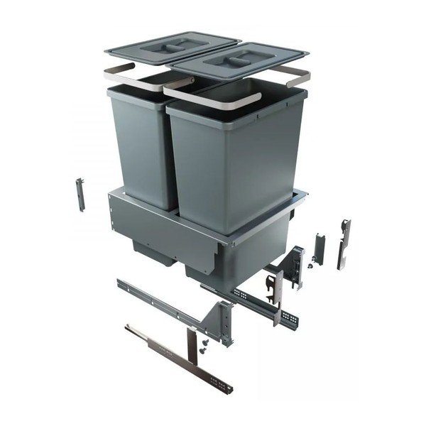 Szürke műanyag beépíthető szemetes 35 l Block 2.0 – Elletipi-image-2
