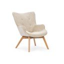 Bézs kordbársony fotel Niko – Ropez