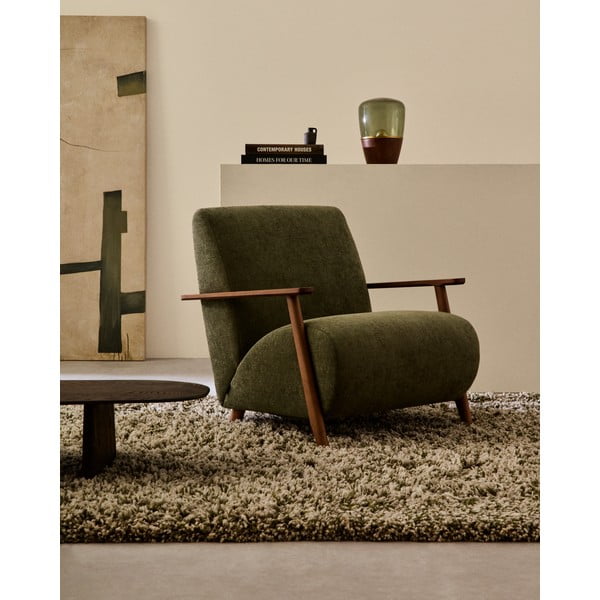 Zöld zsenília fotel Meghan – Kave Home-image-1