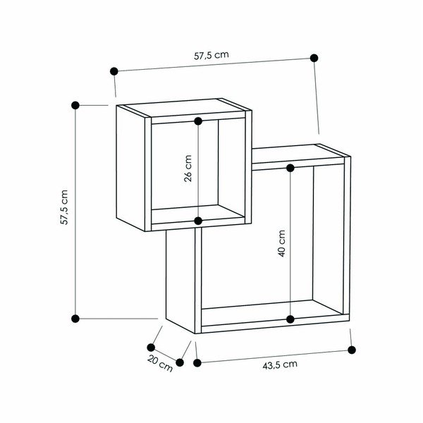 Diamond White fehér fali polc-image-2