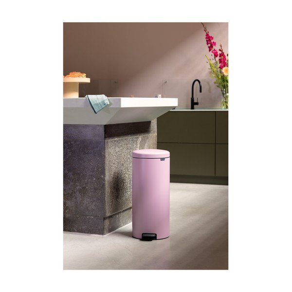 Rózsaszín acél pedálos szemetes 30 l NewIcon – Brabantia-image-1