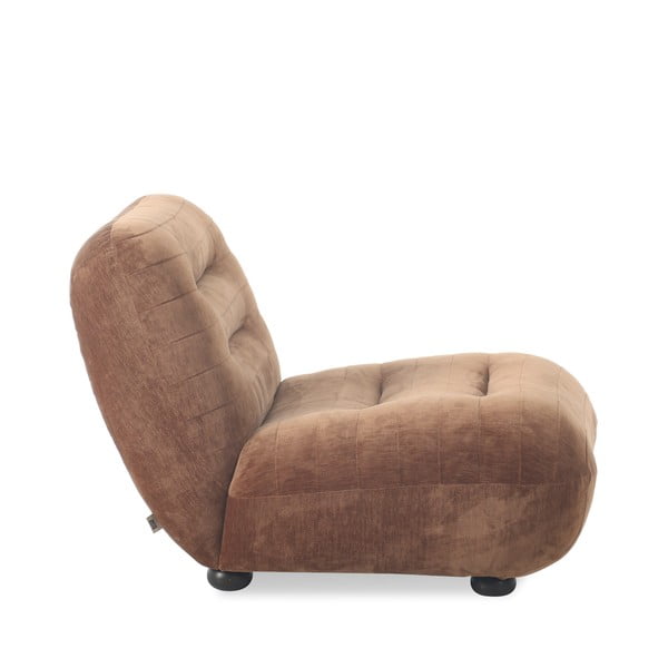 Barna bársony fotel Wyatt – Dutchbone-image-3