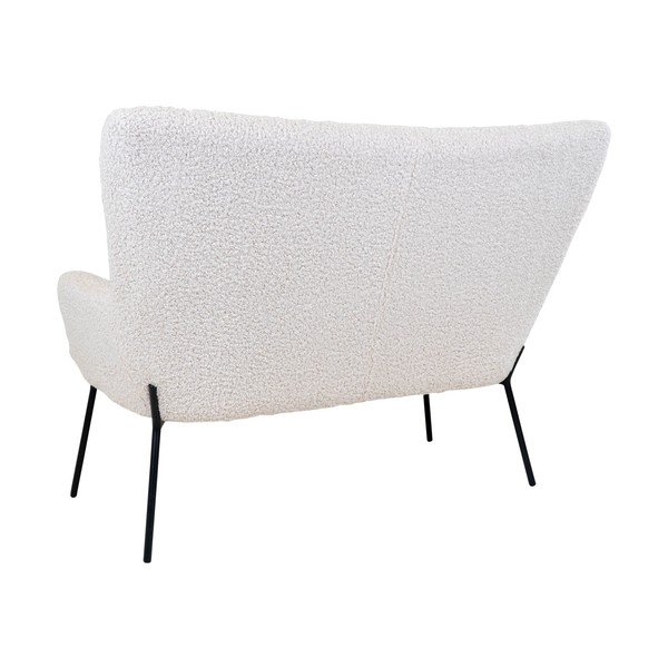 Fehér buklé kanapé 128 cm Glasgow – House Nordic-image-3