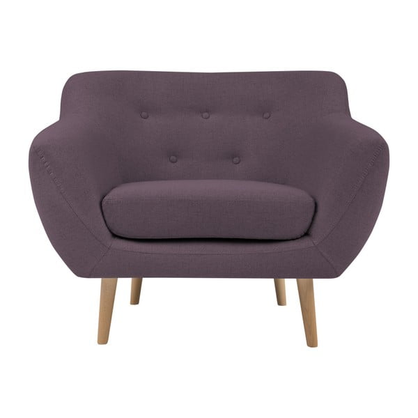 Sicile lila fotel világos lábakkal - Mazzini Sofas