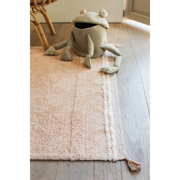 Világos rózsaszín mosható kézi szövésű pamut szőnyeg 120x160 cm Bloom Rose – Lorena Canals-image-4