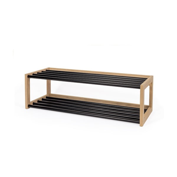 Fekete-natúr színű fém cipőtartó - Woodman-image-2