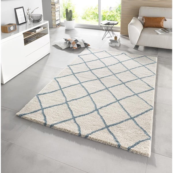 Grid fehér szőnyeg, 80 x 150 cm - Mint Rugs-image-1