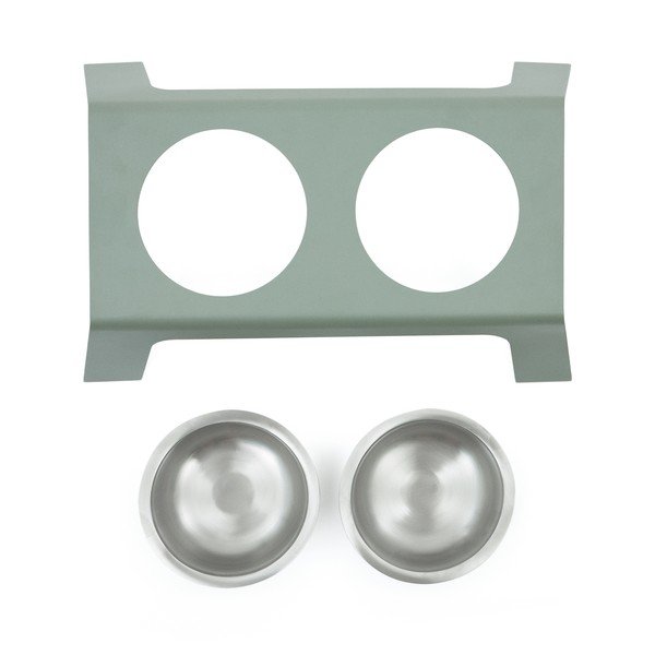 Rozsdamentes acél tálka szett állvánnyal kutyáknak Rocky – Kave Home-image-3