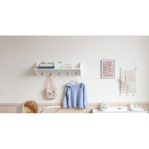 Fehér fali gyerek fogas 75x27 cm Luca – Cam Cam Copenhagen-image-1