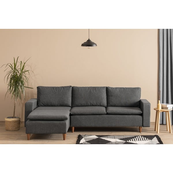 Szürke sarokkanapé (bal oldali) Lungo – Balcab Home-image-1