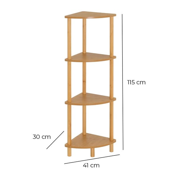 Natúr színű polcos állvány 30x115 cm – Casa Selección-image-4