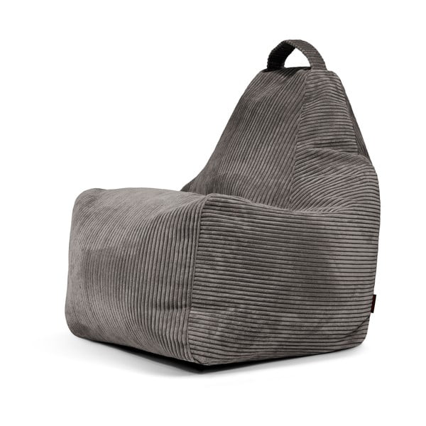 Sötétszürke kordbársony babzsákfotel Play Amuse – SLOWDOWN