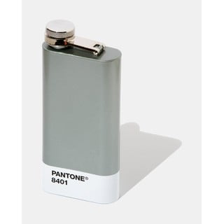 Ezüstszínű laposüveg, 150 ml - Pantone