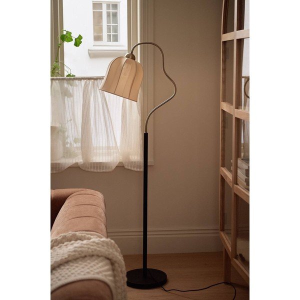 Fehér-fekete textil állólámpa (magasság 150 cm) Bell – Ellos Home-image-2