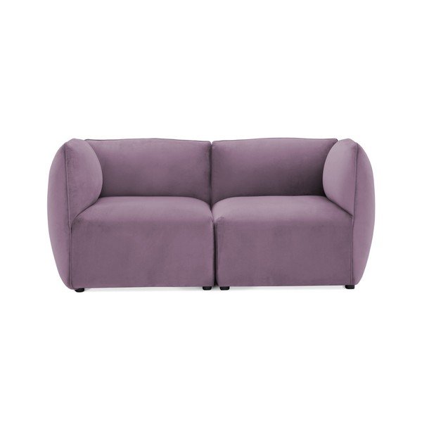 Velvet Cube lila kétszemélyes, elemes ülőgarnitúra - Vivonita