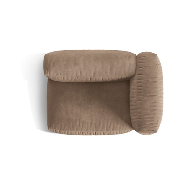 Világosbarna bársony kanapé modul (jobb oldali) Martina – Micadoni -image-3