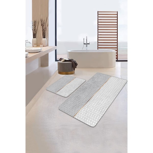 Szürke fürdőszobai kilépő szett 2 db-os 60x100 cm – Mila Home-image-1