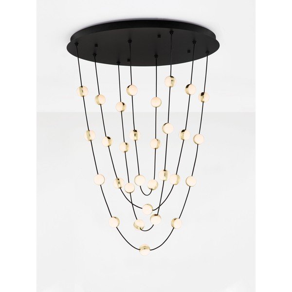 Matt fekete alumínium LED dimmelhető függőlámpa akrilüveg búrával ø 84 cm Alcinoe – Nova Luce-image-4