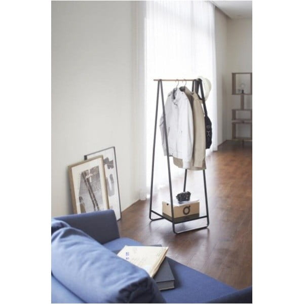 Fekete fém ruhatartó állvány Tower – YAMAZAKI-image-1