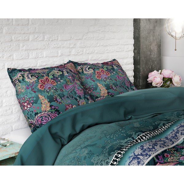 Paisley zöld kétszemélyes ágyneműhuzat, 200 x 220 cm - Sleeptime-image-1