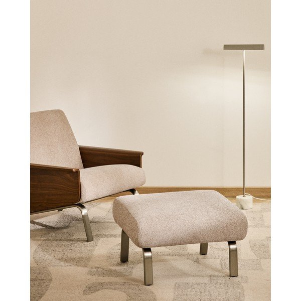 Bézs zsenília lábtartó Amsen – Kave Home-image-1