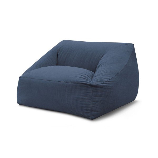Sötétkék kordbársony babzsákfotel Lilibet – Bobochic Paris