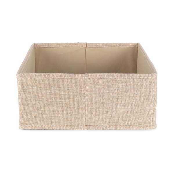 Bézs textil tárolódoboz 28x12x12 cm Sandy – Compactor-image-4