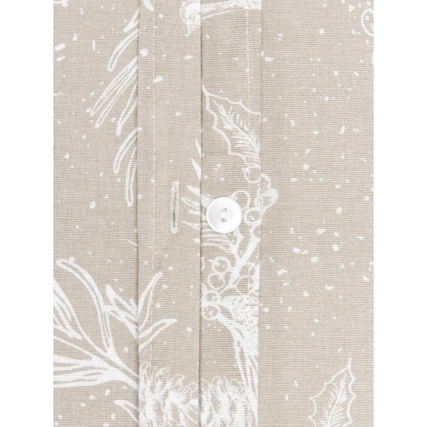 Animal Toile bézs flanel egyszemélyes ágynemű, 135 x 200 cm - Westwing Collection-image-3