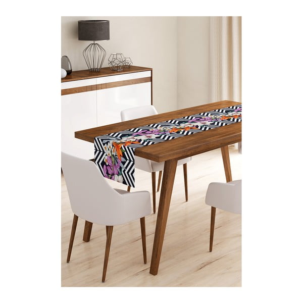 Flower Stripes mikroszálas asztali futó, 45 x 145 cm - Minimalist Cushion Covers